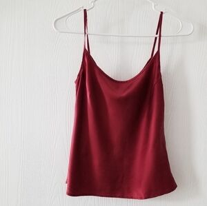 Escada Burgundy Satin Camisole Top